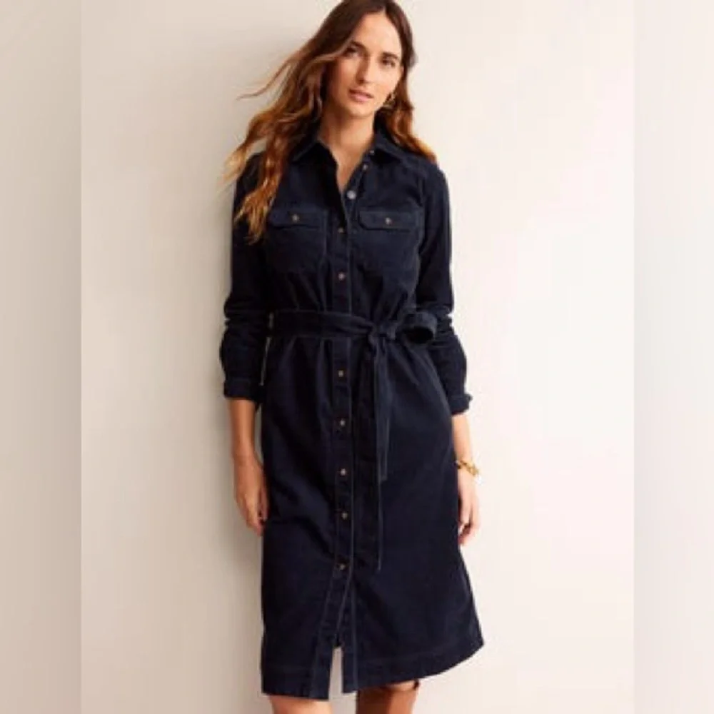 Boden Eloise Corduroy Midi Shirt Dress - Picture 3 of 13